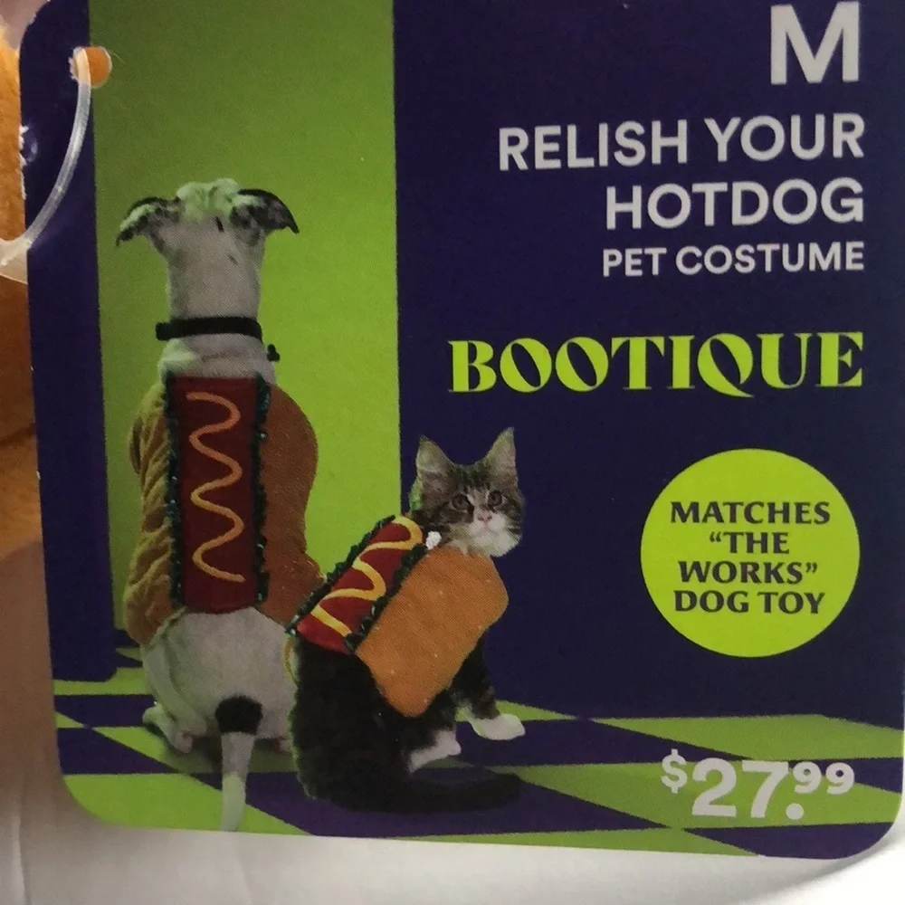 NWT Bootique Hot Dog Halloween costume M